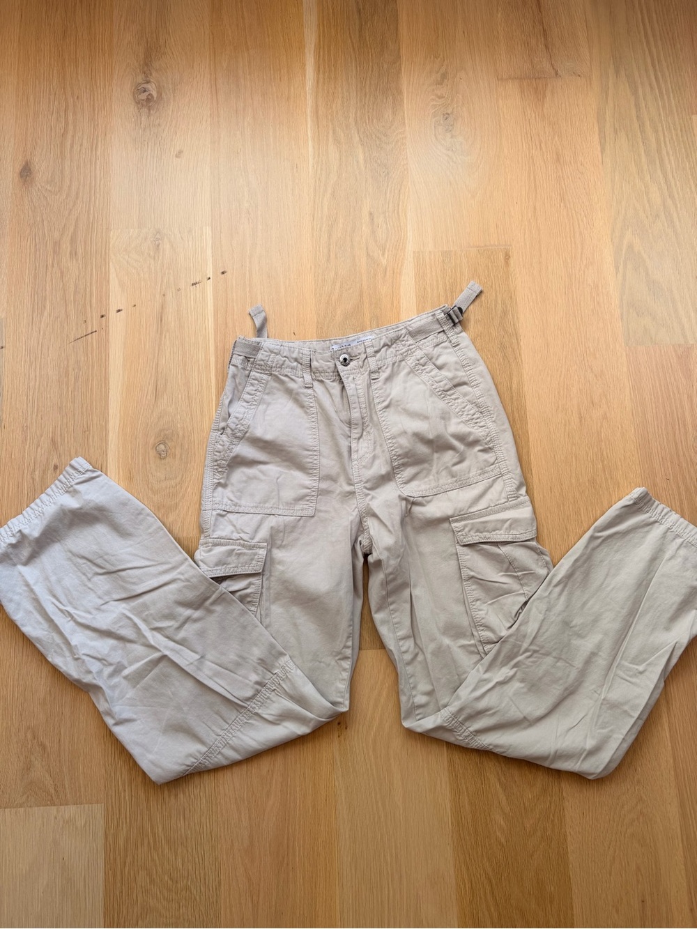 Bershka Light Beige Cargo Trousers
